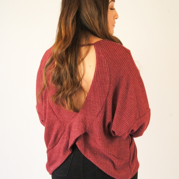Sweaters - SALE SALE SALE Apple Cider Cross Back Top